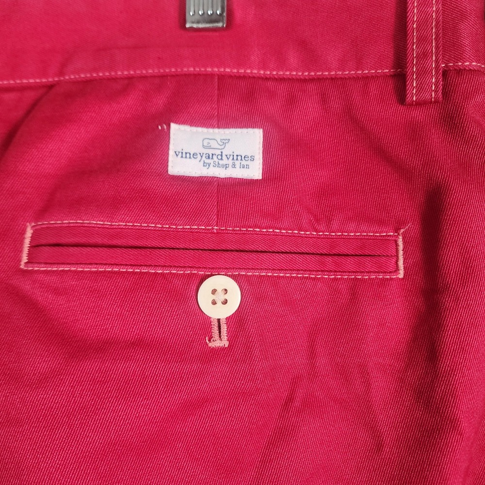 Vineyard Vines Mens Club Pant Pink Cotton Twill Straight Leg Chino 36x34 golfing - Picture 5 of 10